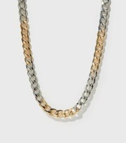 New Look Multicoloured Mixed Metal Chunky Chain Necklace